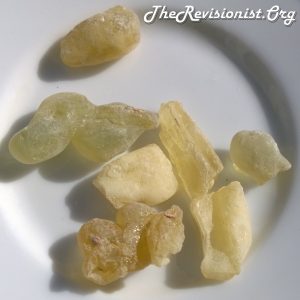 The Yellow green-tinted resin tears of Boswellia Dalzielii.